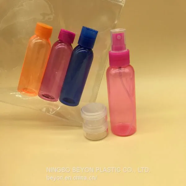 Skincare Set Girl Travel Kit With 100ml and 60ml Plastic Color Bottle photo-5