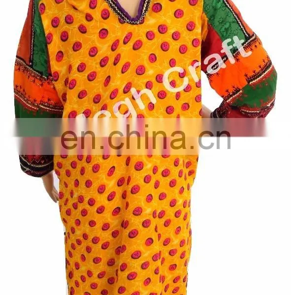 Afghan Kuchi Ethnic Dress- Vintage Kuchi Afghan Dress -Banjara Tribal Belly Dancing Costume Tunic Top photo-3