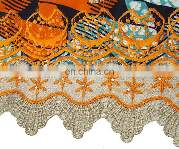 2016 Hot Selling African 6 Yards Colorful Wax Printed Guipure Lace Fabric for Party photo-3