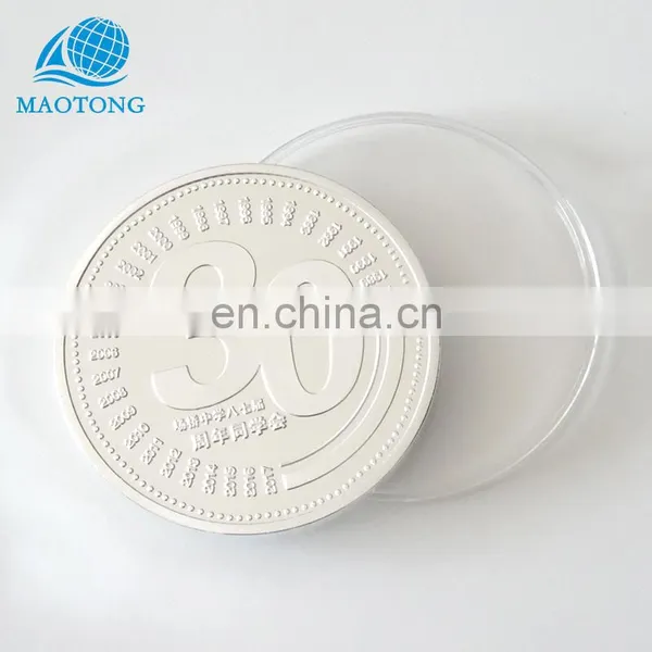 Custom Made Cheap Price Metal Pure Silver Souvenir Coins photo-3