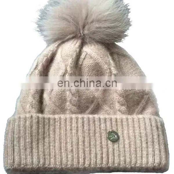 High Quality Custom Logo Mens Cable Knitted Beanie Hat for Men photo-6
