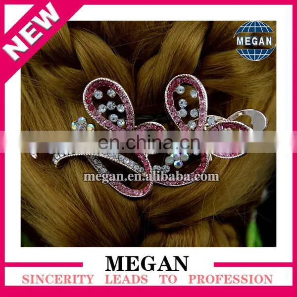 New Model Rhinestone Flower Hair Clips Crystal Hair Accessory for Women photo-3