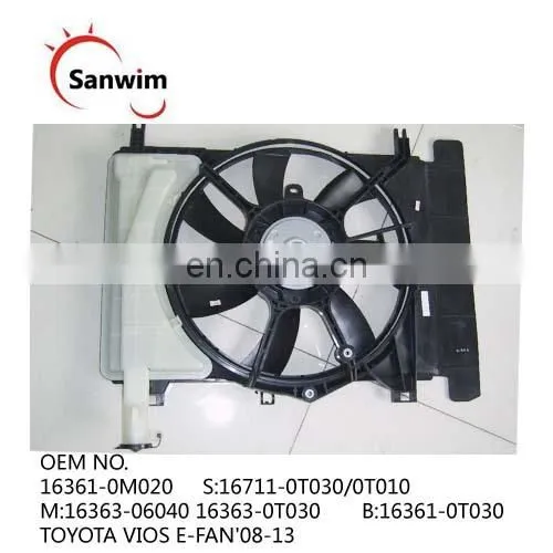 NEW DUAL RADIATOR AND CONDENSER FAN FITS T-O-Y-O-T-A VIOS E-FAN'08-13 16361-0M020 photo-2
