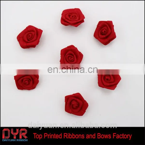 China Wholesale Cheap Decorative Small Flower Satin Ribbon Bow photo-4