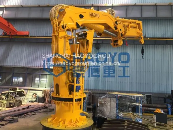 HAOYO Marine Crane Offshore Hydraulic Telescopic Arm Marine Cranes for Sale With BV CCS CE ABS Certification photo-4
