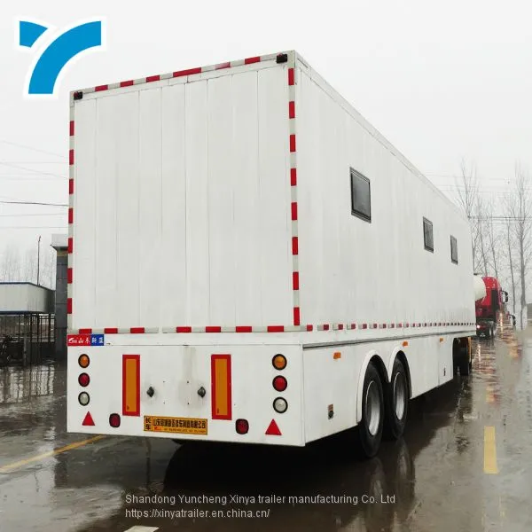 China Factory Twist Lock Gooseneck Low Platform Semi Trailer 40 Ton Low Bed Semi Trailer photo-2