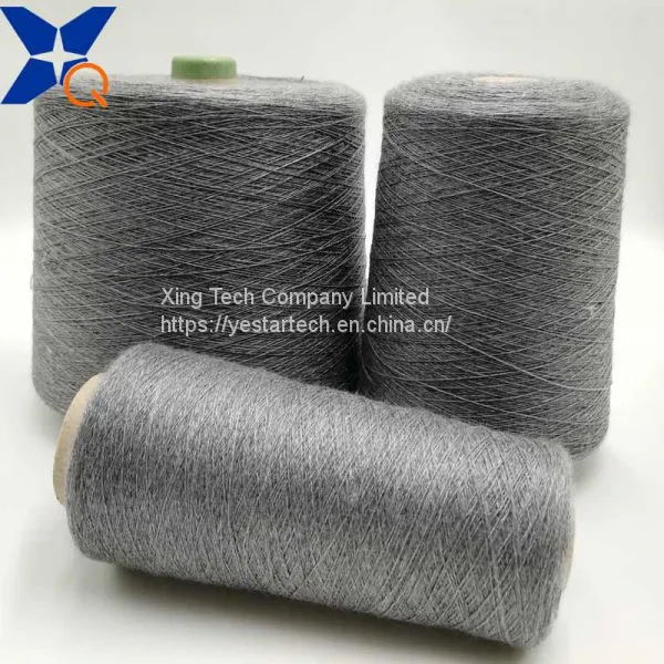 Nm26/2plies 30% Carbon Inside Staple Fiber Blended With 70% Bulky Acrylic Staple Fiber for Knitting Touchscreen Gloves -XT11203 photo-5