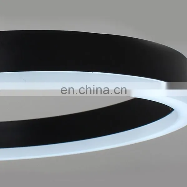 Restaurant Chandelier Three Head Simple Modern Restaurant Lamp Creative Art LED Strip Dining Room Lamp Black Table Lamp photo-5