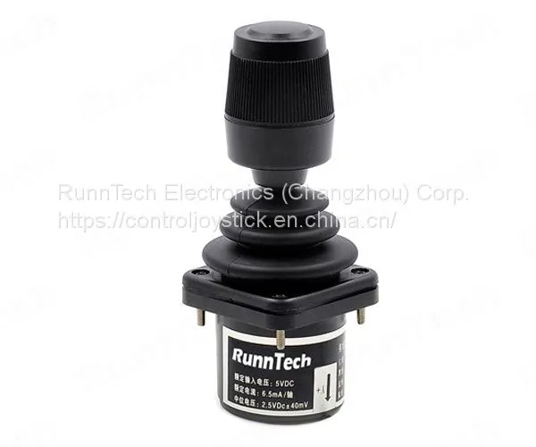 RunnTech 3 Axis Hall Effect Fingertip Joystick With 1 Pushbutton for Ratiometric Output