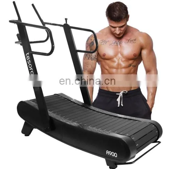 Low Cost Curved Treadmill&air Runner Self-generate Running Machine Mechanical Treadmill for Gym 76kg Weight Exercise Equipment photo-5