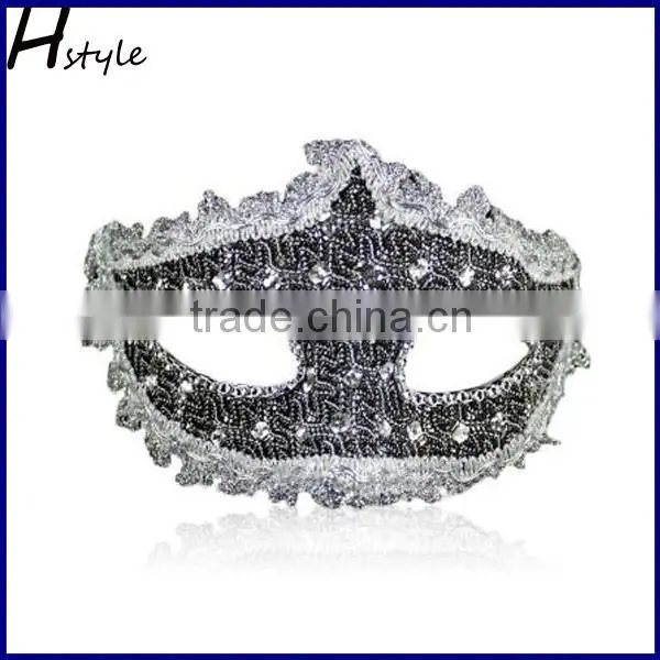 Flower Decor Fashion Feathered Lace Semi-transparent Masquerade Cosume Party Mask SC156 photo-5