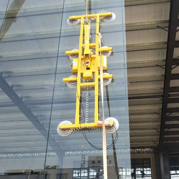 Zhengxinda 1200kg Electric Suction Cup Pneumatic Turnover Crane Vacuum Spreader Large Glass Suction Crane photo-3