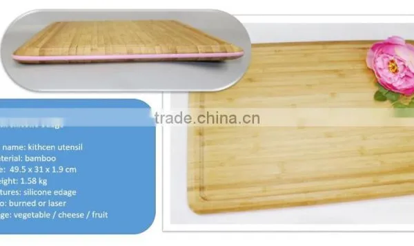 Bamboo Chopping Board With Weight Bamboo Board Silicone Edage photo-2