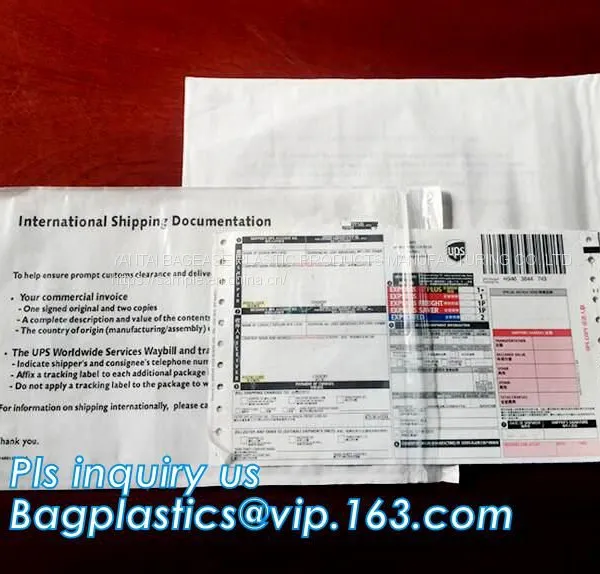 Self-Seal Security Document Packing List, UPS TNT Express Invoice Packing List Envelope, Enclosed Envelope/ Waybill Bag photo-3