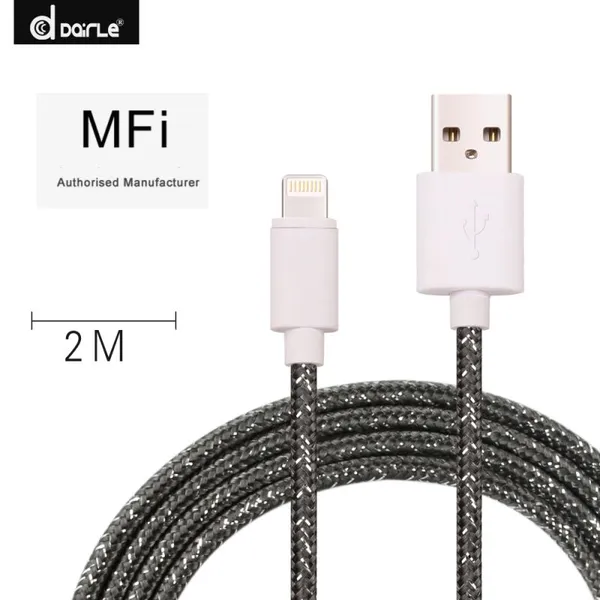 Free Sample Original Chip for Iphone 2M Usb Data Charging Cable With Mfi Certified 8pin Connector photo-3