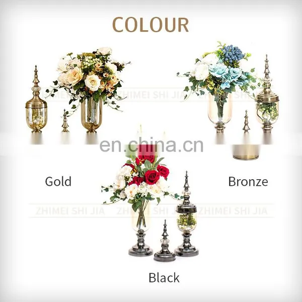 China Decoration Home Live Room Decor Item For Wed Glass Vase photo-3