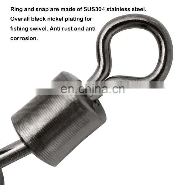 JOHNCOO Stainless Steel Fishing Corkscrew Swivel Snap Fishing Swivel With Screwed Snap Swirl Clip Corkscrew Link photo-3