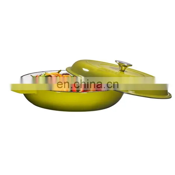 1.5Qt Soupe Camping Africa 30Cm Ensemble Indien Colorful Dinner Ware 3 In 1 European Shallow Turkey Seafood Iron Casserole photo-3