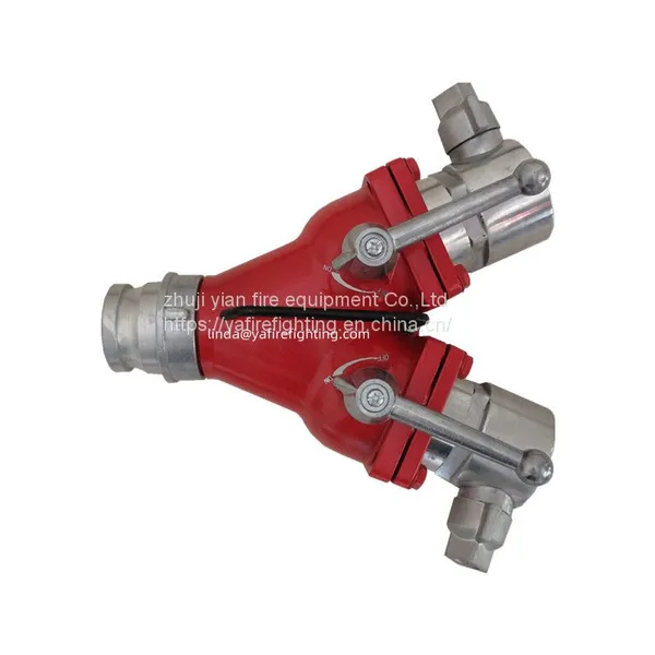Dividing Control Breeching Wye Fire Hose Manifold With BS Adapter