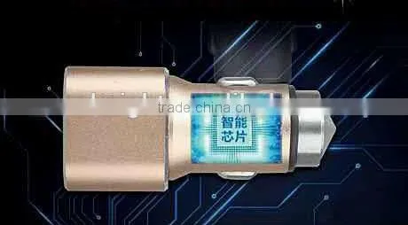 Safety Hammer Car Charger With Metal Aluminum Broken Window Hammer Design Function photo-5