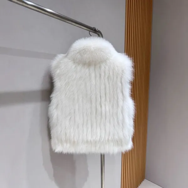 Vis Imported Fox Fur Car Stripe, Vest, Women's Short Fur Coat, Young Car Stripe, Horse Clip, Shoulder, Winter photo-2
