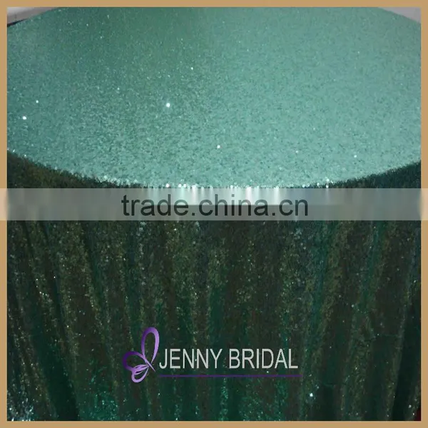 SQN#6 Universal Charcoal Black Sequin Fabric Round Table Cloth photo-5