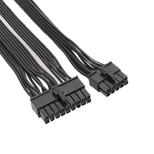 10Pin+18Pin to 24Pin Modular Power Cable Black Flat Ribbon for EVGA Power Supply photo-3