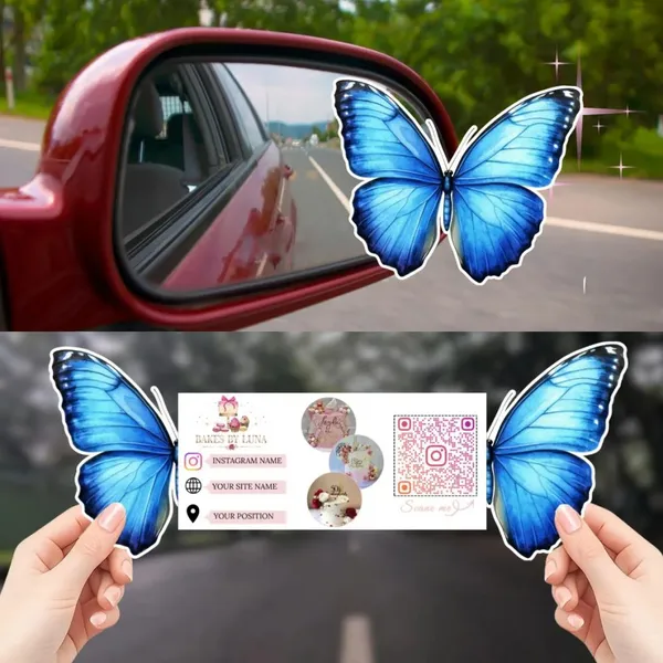 DSGNTOUCH Butterfly Business Cards Custom Die Cut Minimum Quantity  Pre Scored Fold Paper Custom Shape Free Design Paper Custom Shape
