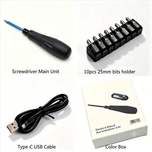Rechargeable Dual‑Mode Pen‑Style Cordless Screwdriver Set, Hybrid Electric & Manual Pen Screwdriver for DIY, Electronics Repair & Furniture Assembly photo-5