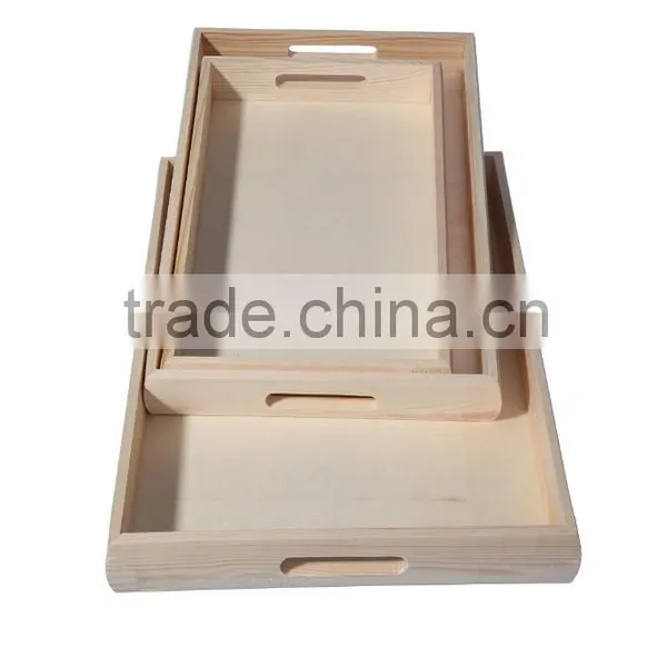 Hot Sale Wooden Tray Wooden Fruit Tray Wooden Storage Tray photo-2
