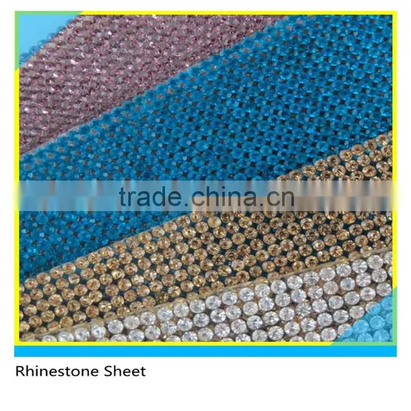 Bags,Shoes,Garment Adhesive Mesh Fabric Ss6 2mm AAA Bling Crystal Diamond Hotfix Rubber photo-2