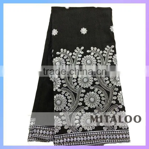 Mitaloo MGP0042 Fashionable Raw Silk George Lace Fabric photo-3