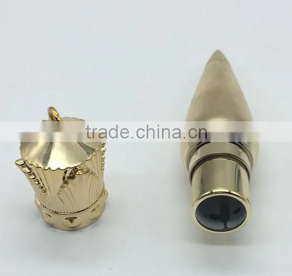 Lipstick Container With Crown Cap and Gold Plated Body photo-3