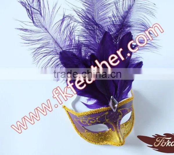 Purple Goose Feather PVC Venetian Fashion Mask Wholesale photo-5