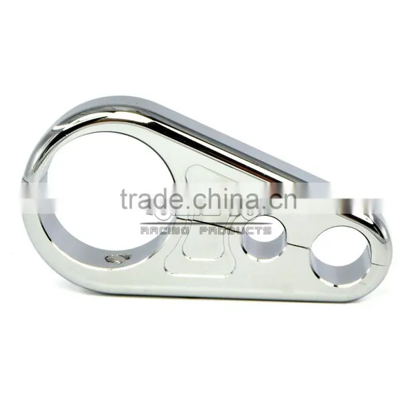 BJ-CC-002 1 Inch Chrome Dual Throttle Clutch Cable Clamp Handlebar For Harley Davidson photo-4