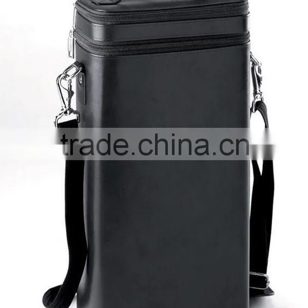 Dual Red White Bottle Wine Protect Gift Leather Wine Bottle Holder photo-2