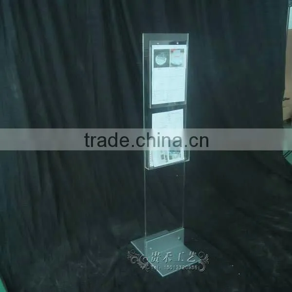 Clear Acrylic Brochure Holder, High Quality Acrylic Magazine Holder photo-2