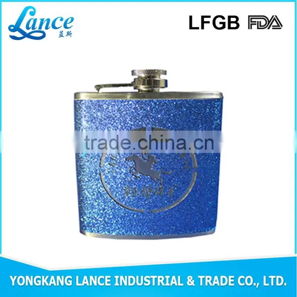 Beautiful Color Hip Flask White Wine in Red Bottle With Patch Logo photo-4