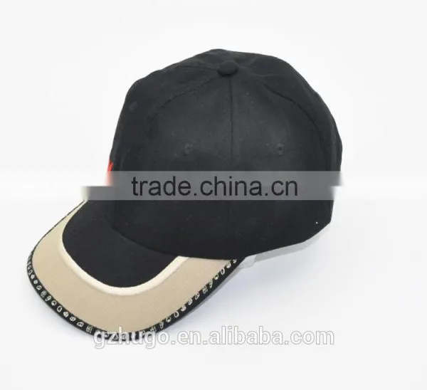High Quality Classic Style Casual Outdoor Sport Black Colour Curve Custom Promotional Men Cap photo-4
