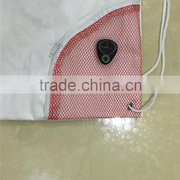 Recyle Cotton Gym Sack Drawstring Bag With Headphone Pocket photo-3