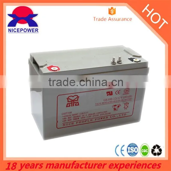Nice Price and Good Quality 24v 12v 100ah Deey Cycle Gel Batteries (small Size)