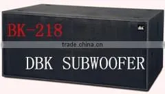 2*18 Inch Subwoofer Speaker/ High Power 1200-2400W Subwoofer (BK-218)from GuangZhou ,china