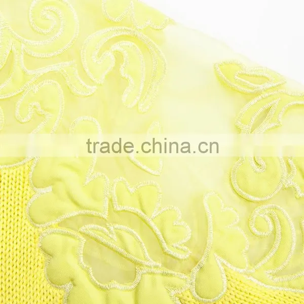 2015 Hot Sale Korean Fashion Hollow Lace Bright Colored Sweater Spring photo-4