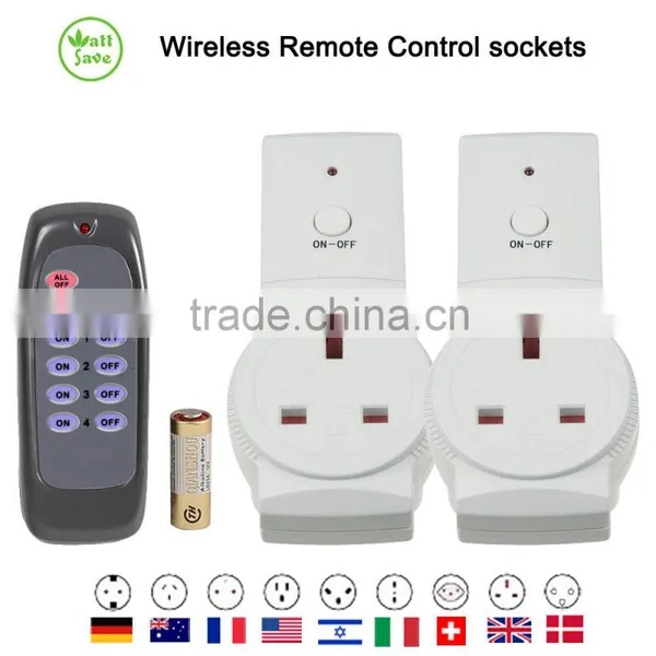 Smart Wireless Electric Remote Control Switch Socket Set UK Plug K09 2+1 photo-1