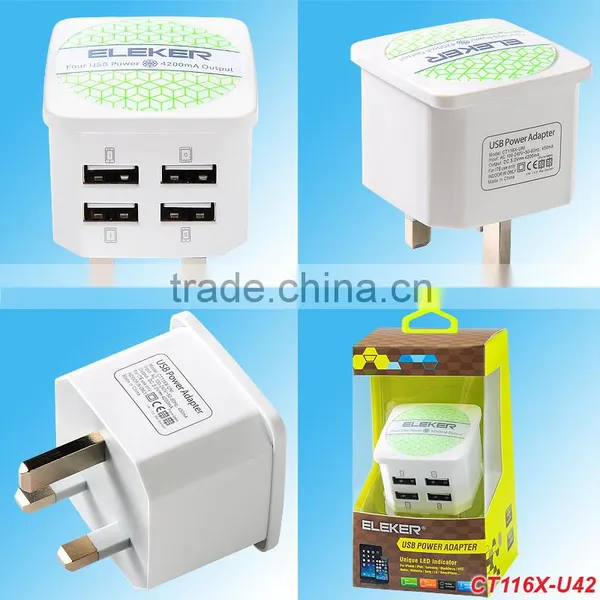 2016 NewStyle Factory Price. 4.2A Electric Travel Wall Charger Usb ,Smart Mobile Charger photo-5
