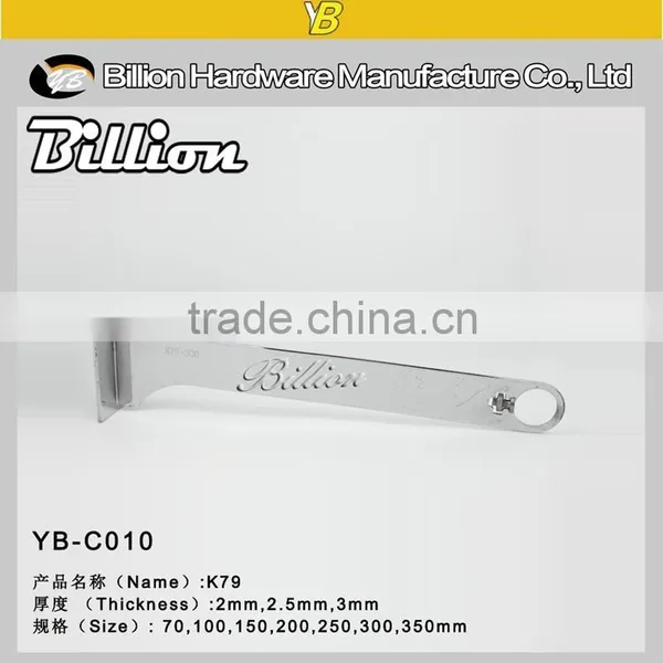 Chrome Slatwall Pipe Holder Shelf Brackets Support Metal Shelf Brackets photo-3