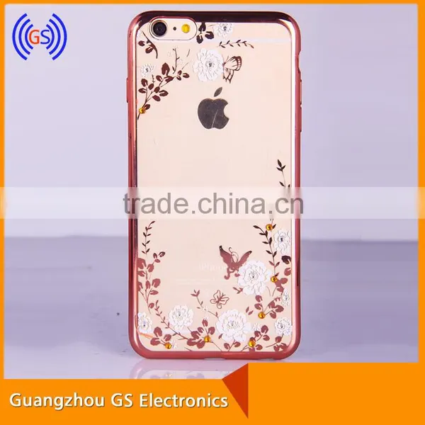 TPU Luxury Mobile Phone Case For Iphone 6,Rhinestone Case For Iphone 6S photo-3