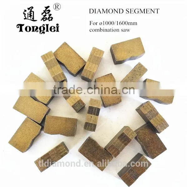 Free Sample High Durableness 1000/1600mm Diamond Granite and Marble Gang Saw Segment