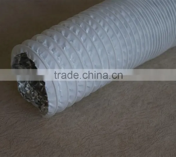 Aluminum Foil Coated White PVC Flexible Duct/Combined White PVC Duct Manufacturer photo-3