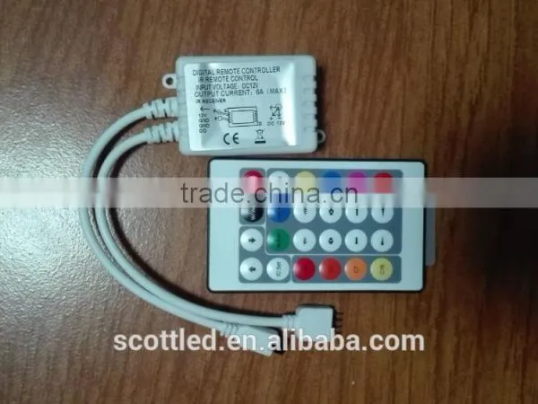 DC12V Input 24 Key Wireless IR Rgb Led Remote Controller photo-2